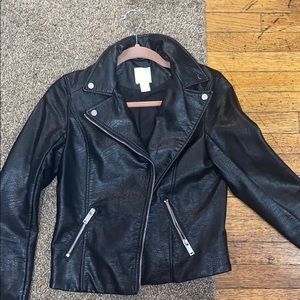 H&M Leather Jacket Sz 2